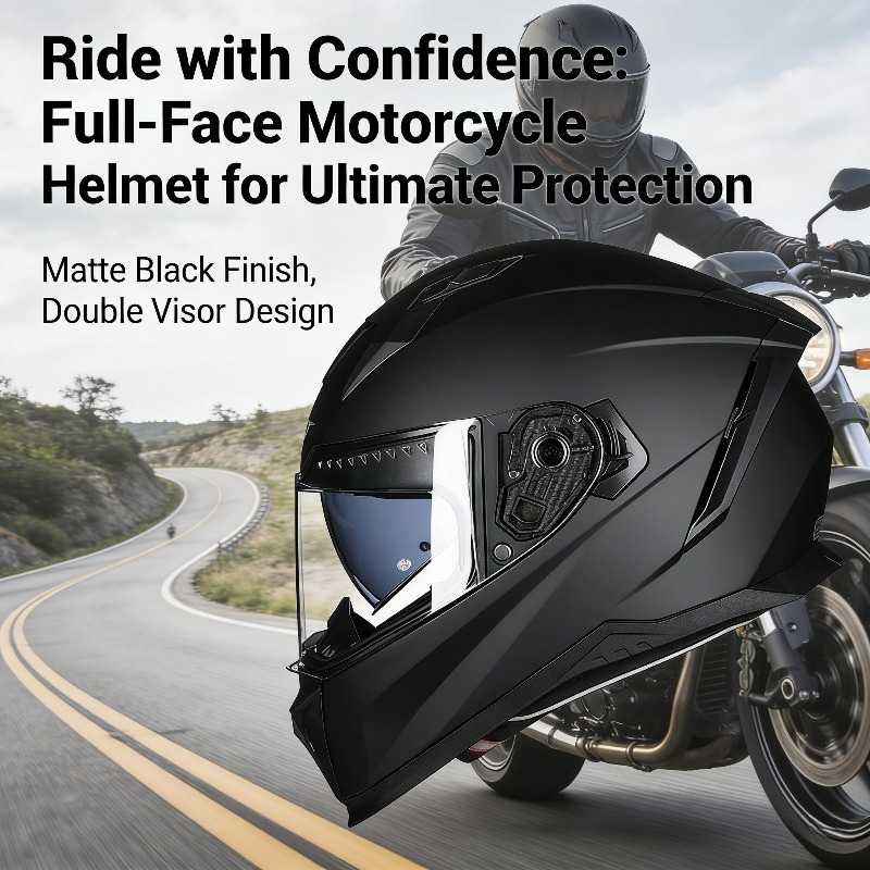 Full Face Motorcycle Helmet With Bluetooth - GXT Full Face Motorcycle Helmet 3C