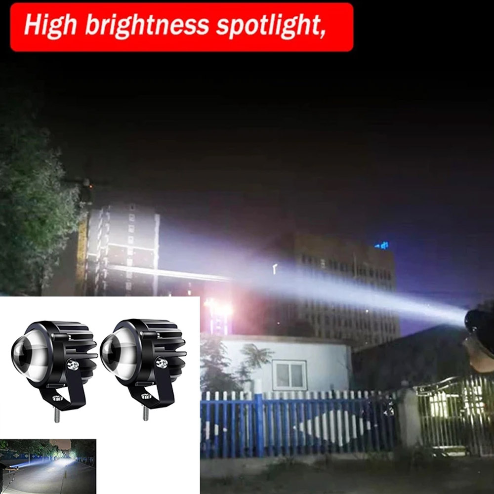 Motorcycle Projector Laser Lig - đánh giá và giá Universal Motorcycle Led Headlight Projector