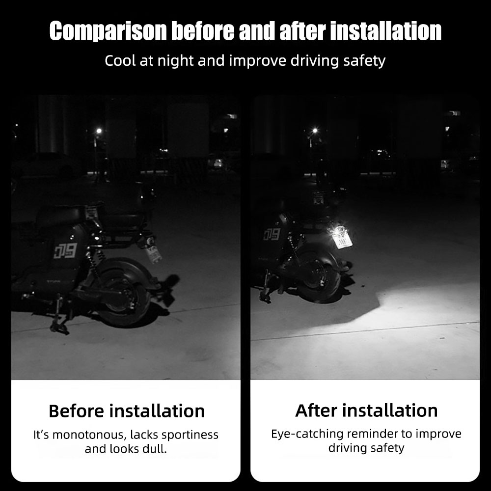 2pcs LED Devil's Eye License P - đánh giá và giá Universal Motorcycle Led Headlight Projector
