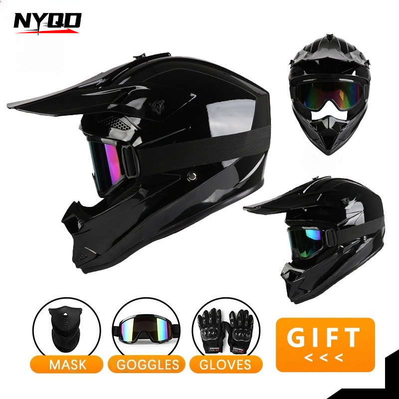 4 Seasons Breathable Full Face - đánh giá và giá Off Road Motocross Helmet Goggles Set
