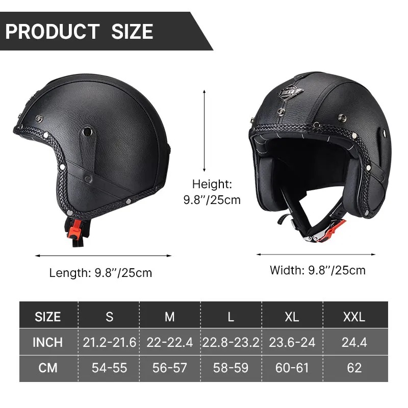 KAESE Classic Gray Cafe Retro  - đánh giá và giá Vintage Open Face Retro Helmet