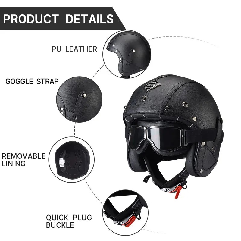 KAESE Classic Gray Cafe Retro  - đánh giá và giá Vintage Open Face Retro Helmet